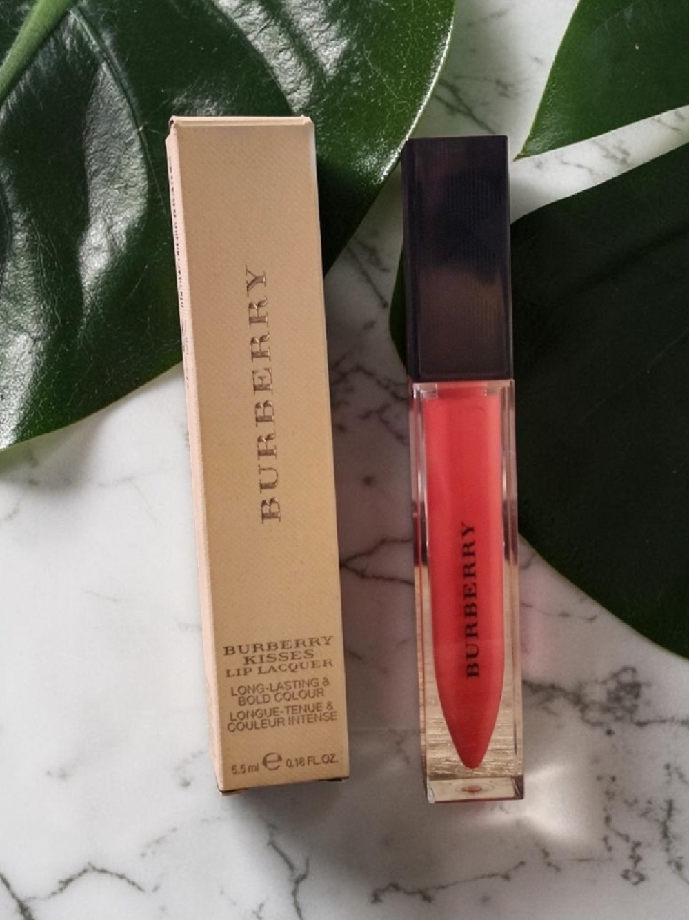 Burberry Lip Lacquer - Bright Coral  NIB